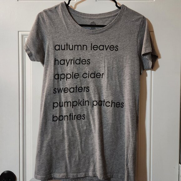 Autumn Fall Weather Tee Shirt Size Medium - Picture 1 of 4